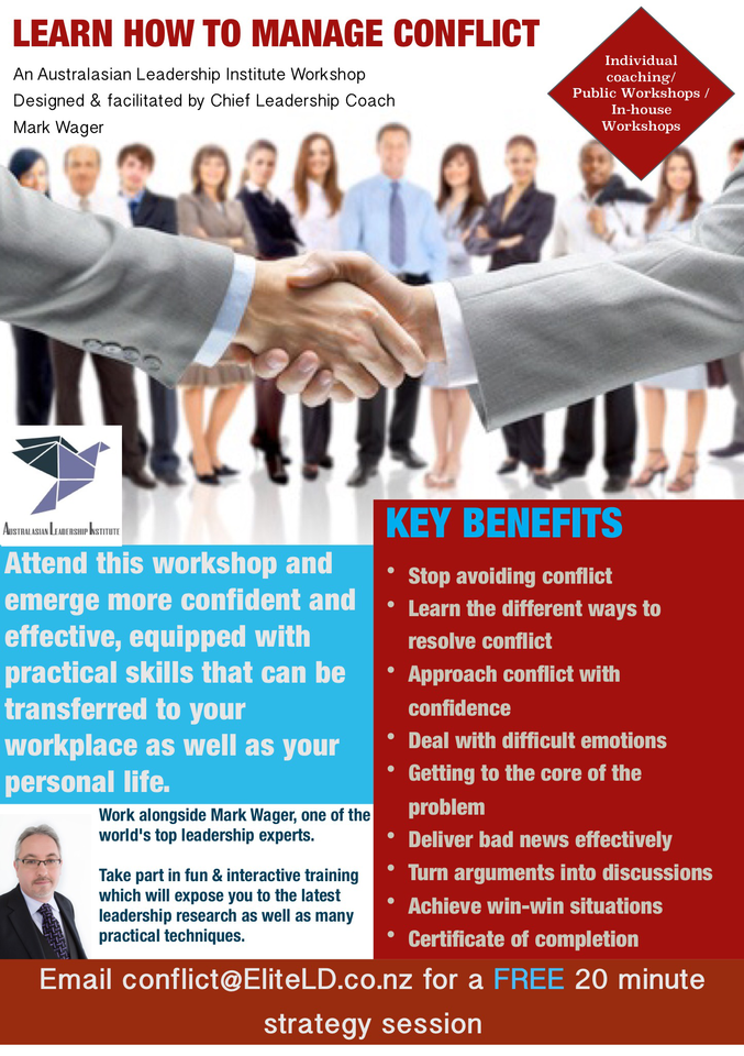 conflict management training Auckland Wellington 