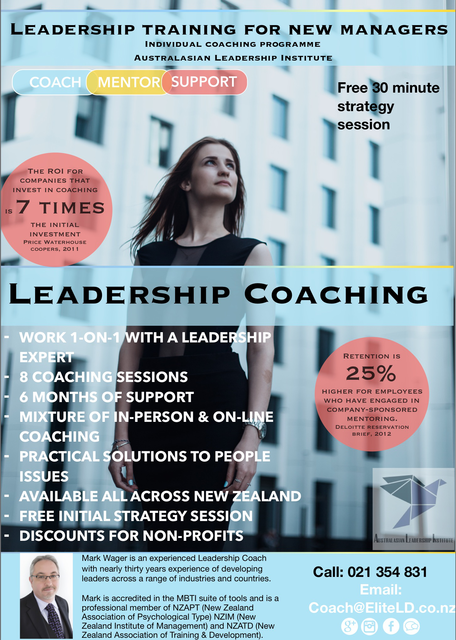 Coaching and mentoring for new managers New Zealand